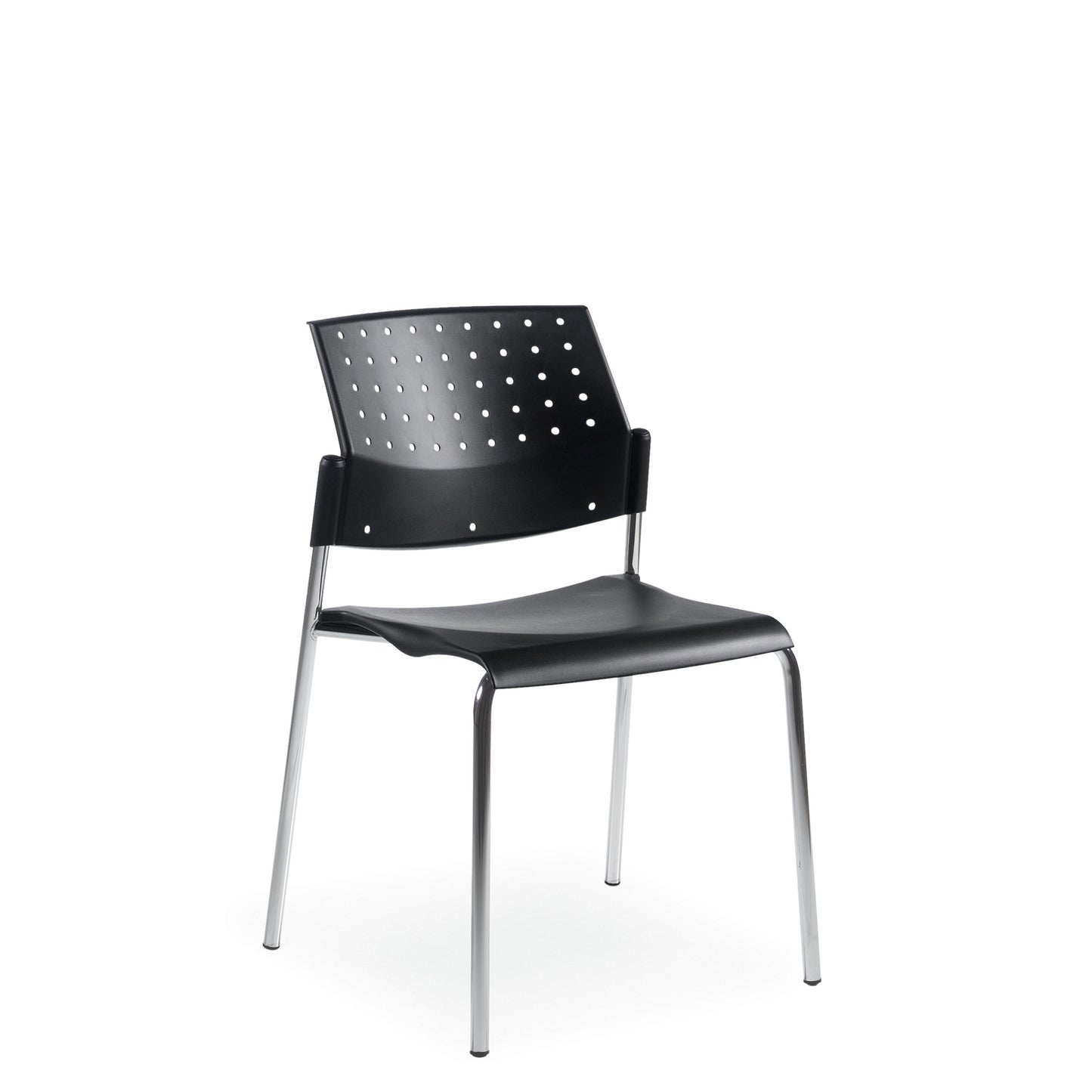 Global Sonic Armless Stacking Chair, Polypropylene Seat & Back 6508