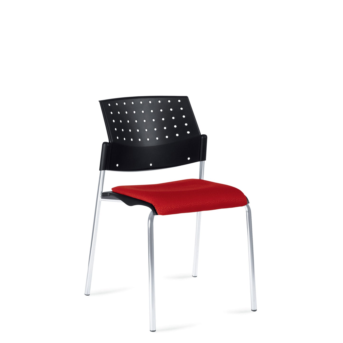 Global Sonic Armless Stacking Chair, Upholstered Seat & Polypropylene Back 6509