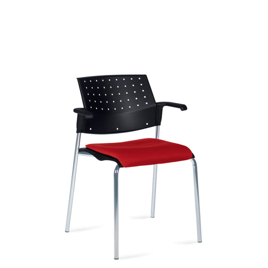 Sonic Stacking Armchair, Upholstered Seat & Polypropylene Back 6514