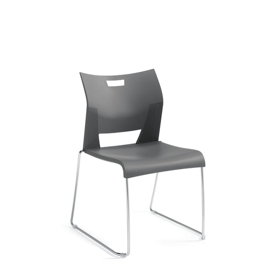 Global Duet Armless Chair, Polypropylene Seat & Back 6621