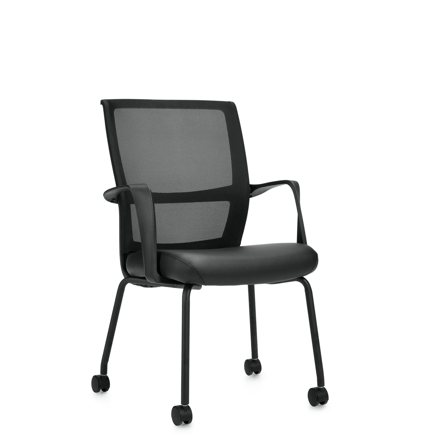 Low Back Mesh Armchair w/ Luxhide Seat OTG 13050B