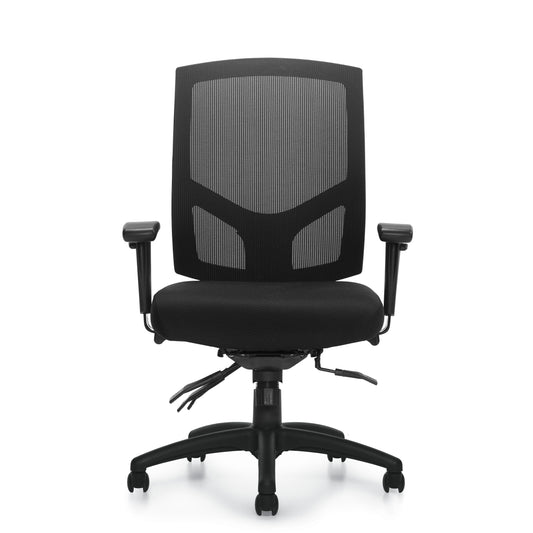 Mesh Back Multi-Function Chair with Arms - OTG11769B