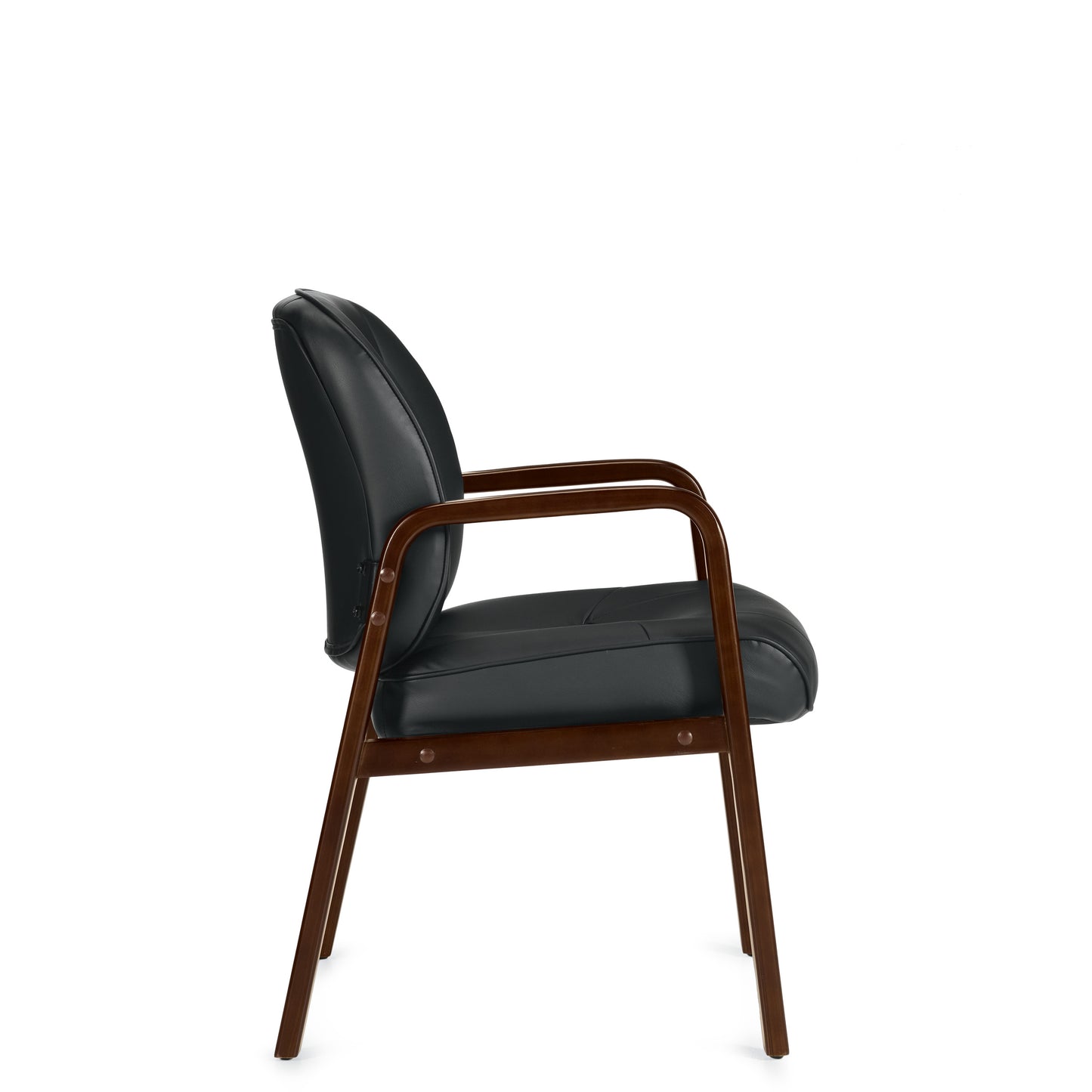 Luxhide Guest Chair with Wood Accents - OTG 11770B