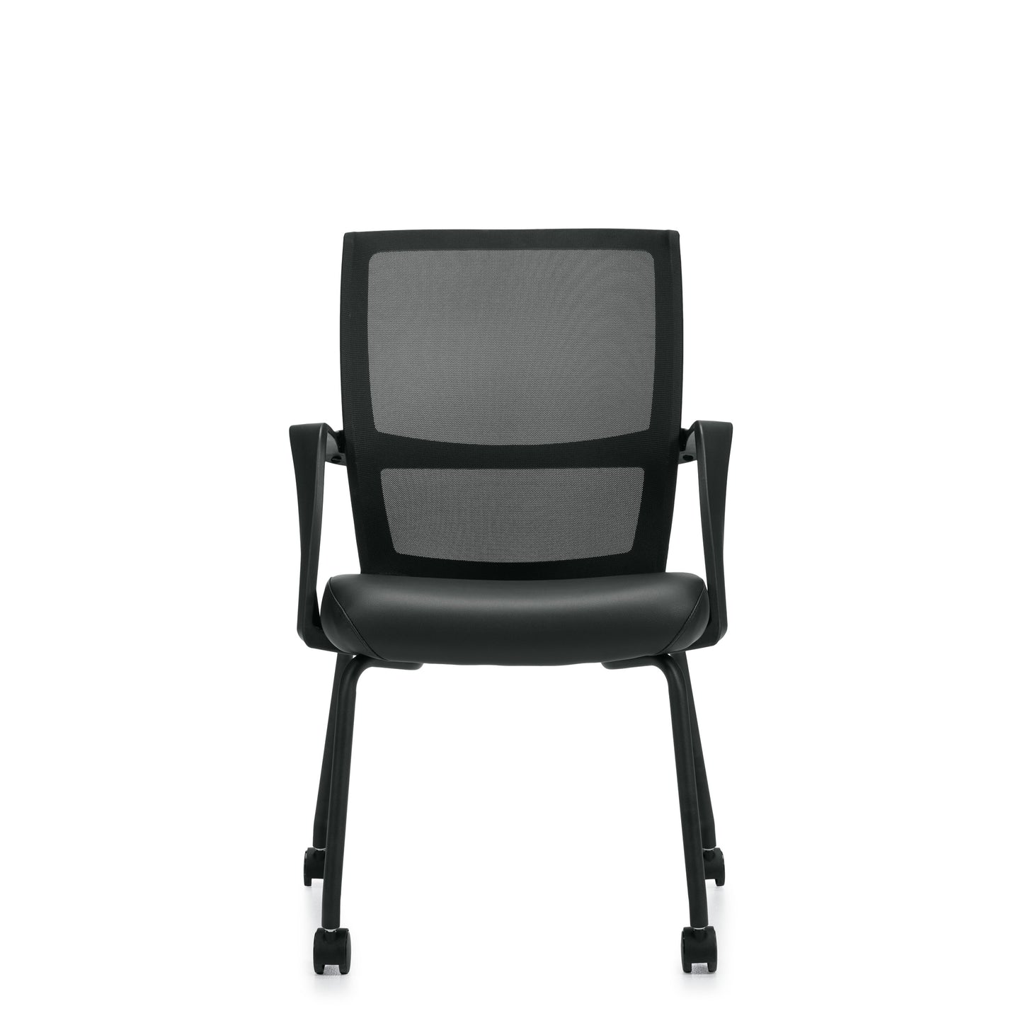 Low Back Mesh Armchair w/ Luxhide Seat OTG 13050B